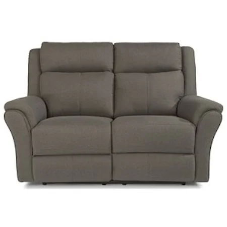 Casual Power Reclining Loveseat with Power Headrest and USB Port