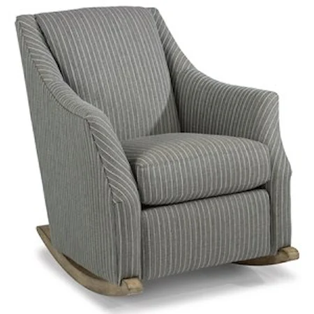 Transitional Rocker Chair with Plush Reversible Seat Cushion