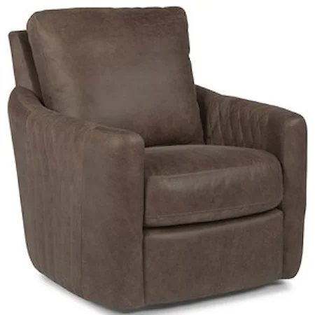 Contemporary Leather Swivel Chair 