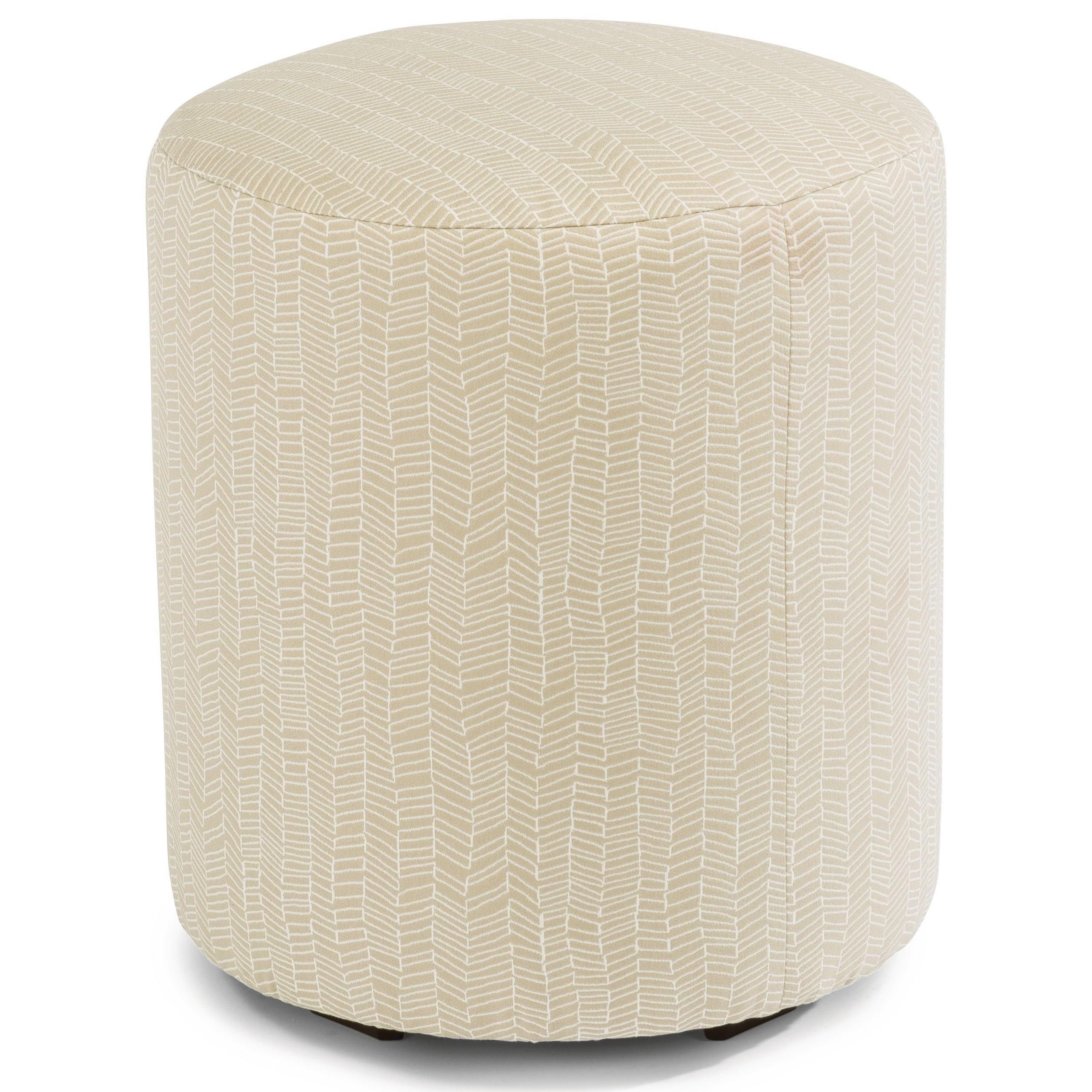 Flexsteel Pouf 743508 00401 Round Accent Ottoman Dunk & Bright