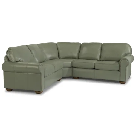 Traditional 4 Seat Sectional Sofa with Nailhead Trim