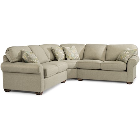 Traditional 4 Seat Sectional Sofa