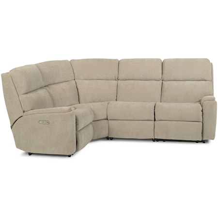 5 Piece Manual Reclining Sectional