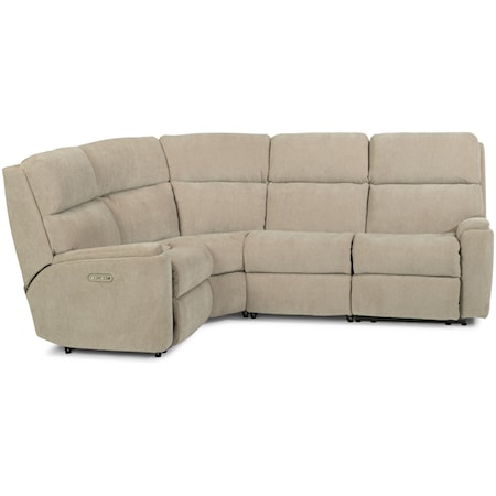 Casual 5 Piece Manual Reclining Sectional