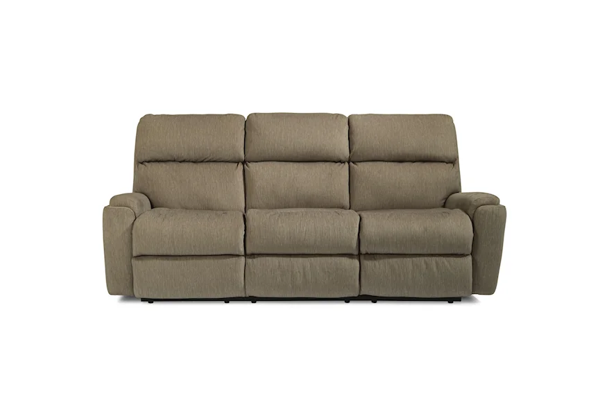 Rio Power Reclining Sofa with Power Headrests by Flexsteel at Mueller Furniture