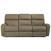 Casual Power Reclining Sofa with Power Headrests