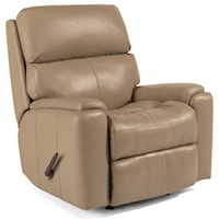 Casual Rocking Recliner with Pillow Arms
