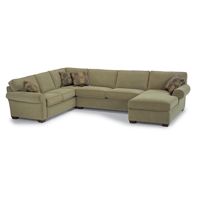 Flexsteel Vail 3-Piece Sectional Sofa with Chaise