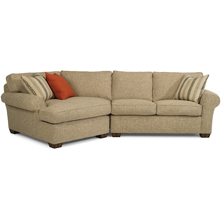 Transitional 2-Piece Sectional Sofa with Left Angled Chaise