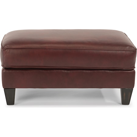 Cocktail Ottoman with Tapered Legs