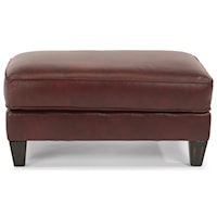 Cocktail Ottoman with Tapered Legs