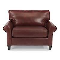 Casual Style Chair and 1/2 with Rolled Arms