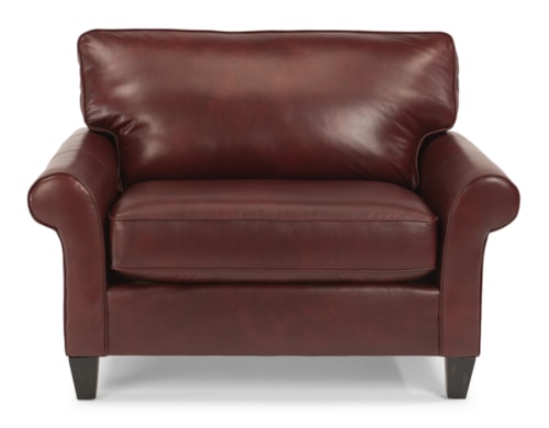 Casual Style Chair and 1/2 with Rolled Arms