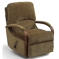 Exposed Wood Swivel Glider Recliner
