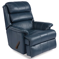 Casual Recliner with Channel-Tufted Back Cushion