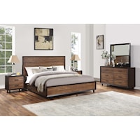 6Pc King Bedroom includes king bed, dresser, mirror, chest and TWO nightstands
