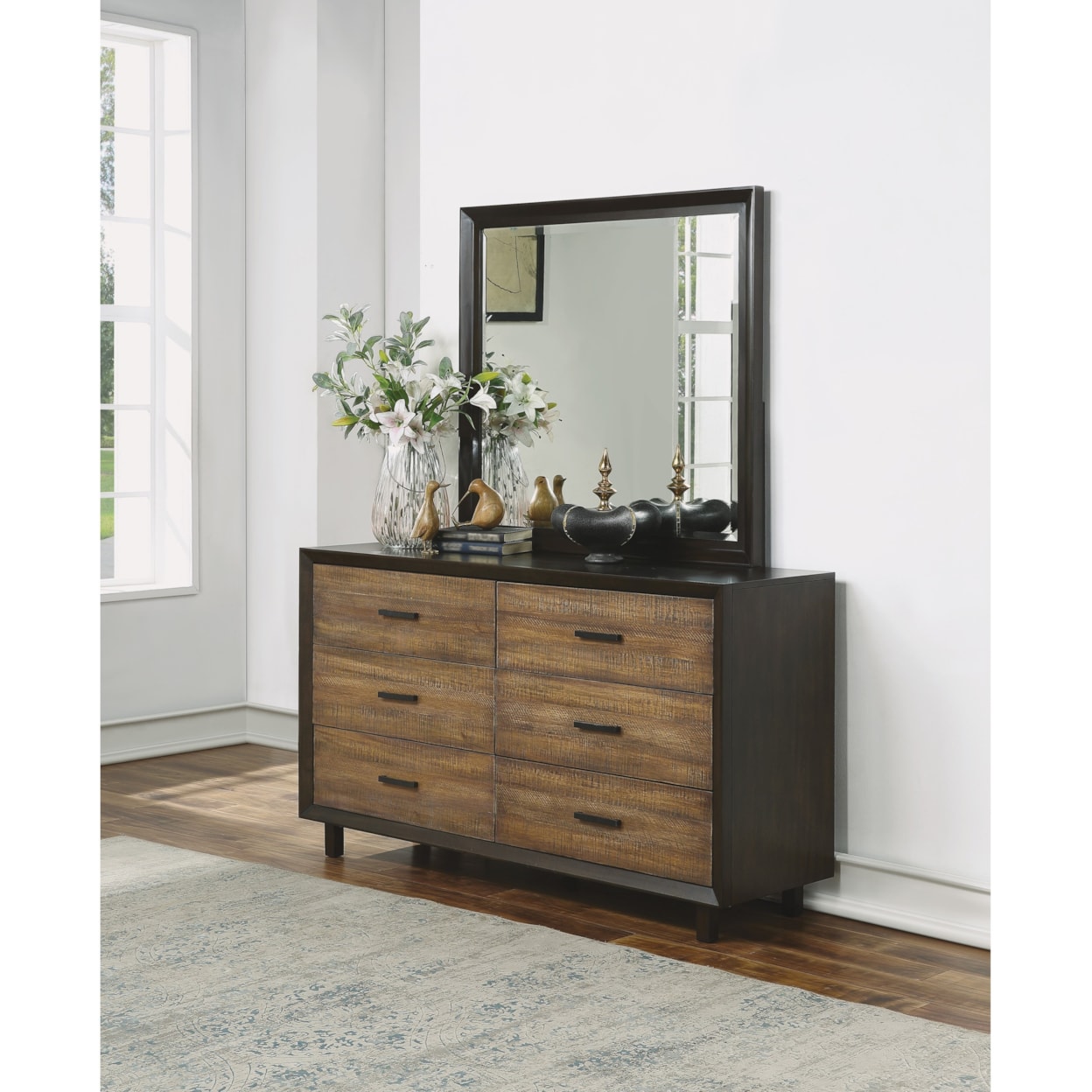 Flexsteel Viking Dresser & Dresser Mirror