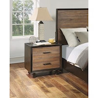 Modern Rustic Nightstand with USB Ports