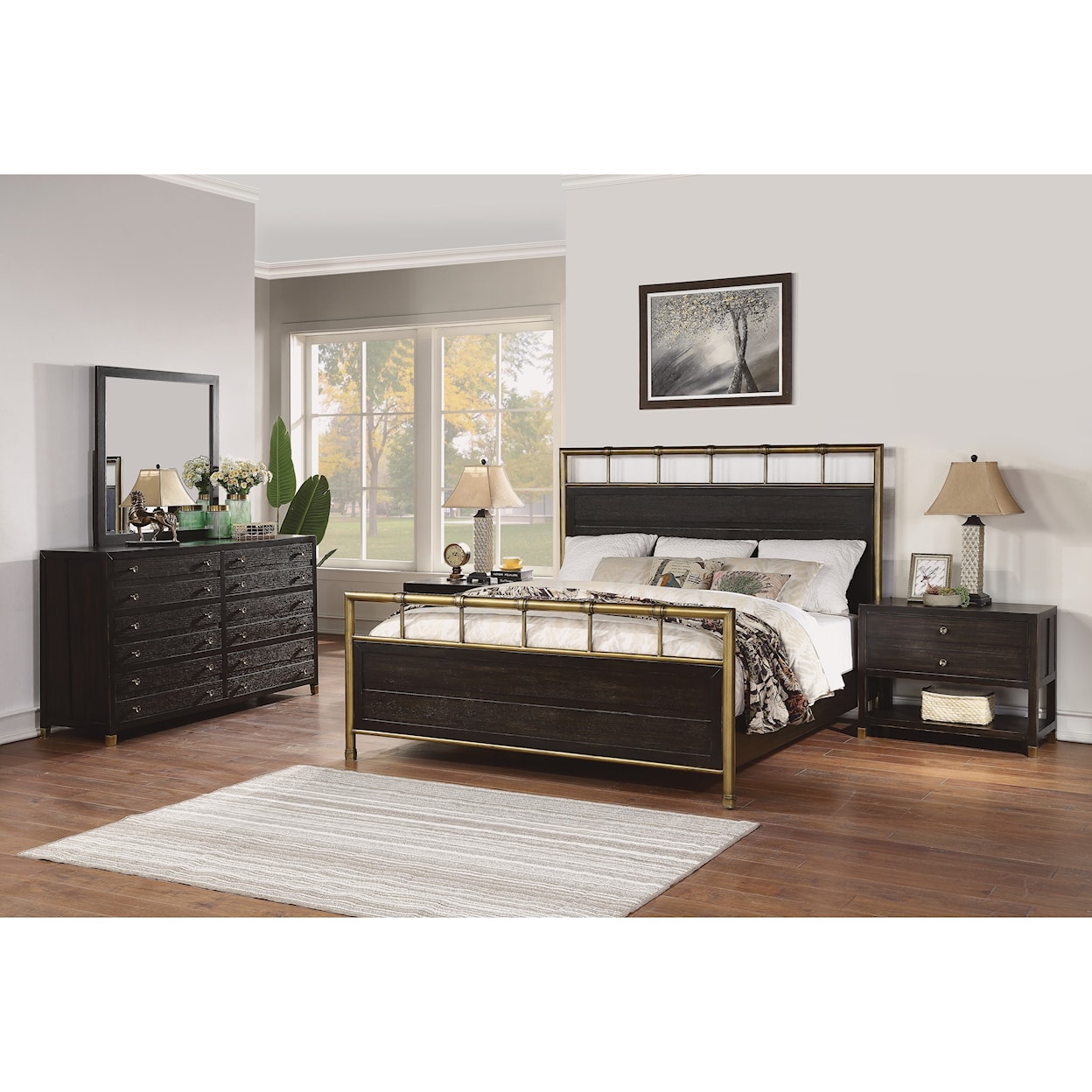 Flexsteel Wynwood Collection Cologne Queen Panel Bed