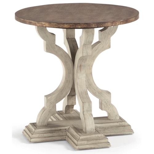 Relaxed Vintage Round Lamp Table