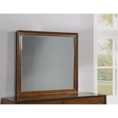 Mid-Century Modern Dresser Mirror with Beveled Glass