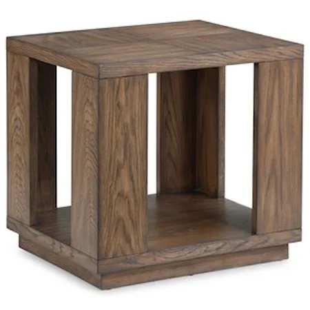 Casual End Table with Open Base