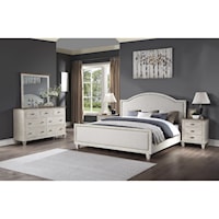 6Pc Queen Bedroom Group includes queen bed, dresser, mirror, chest and TWO nightstands