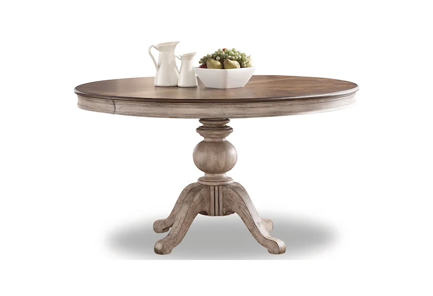 Plymouth Pedestal Dining Table by Flexsteel Wynwood Collection at Powell's Furniture and Mattress