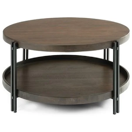 Industrial Round Cocktail Table