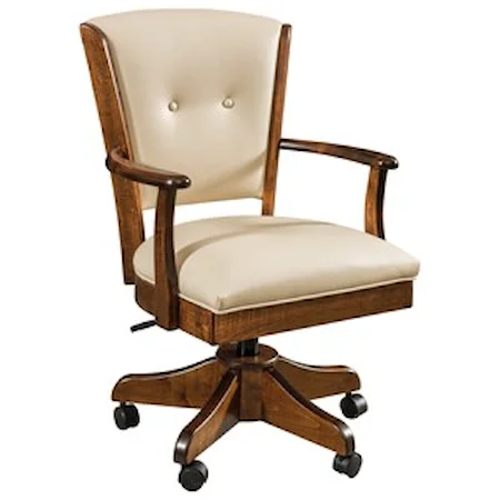 Customizable Solid Wood Swivel Desk Chair