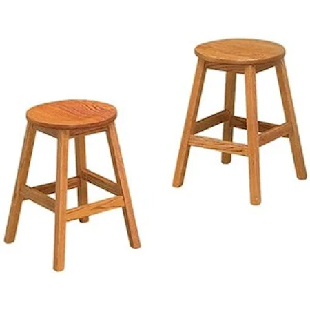 Customizable 24" Solid Wood Counter Stool