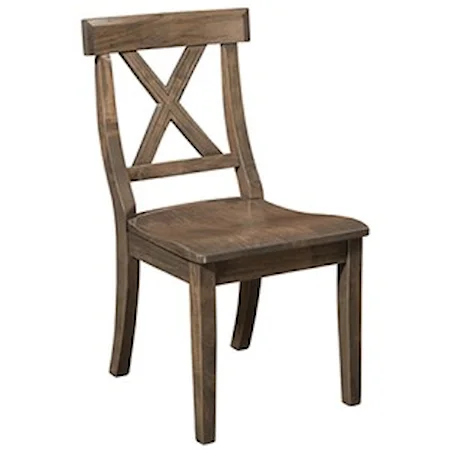 Customizable Solid Wood X-Back Side Chair