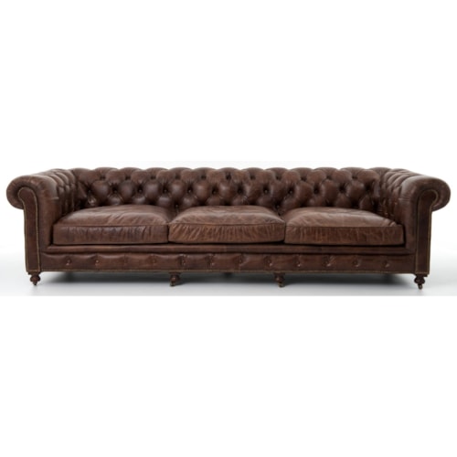 Conrad 118" Sofa with Cigar Upholstery