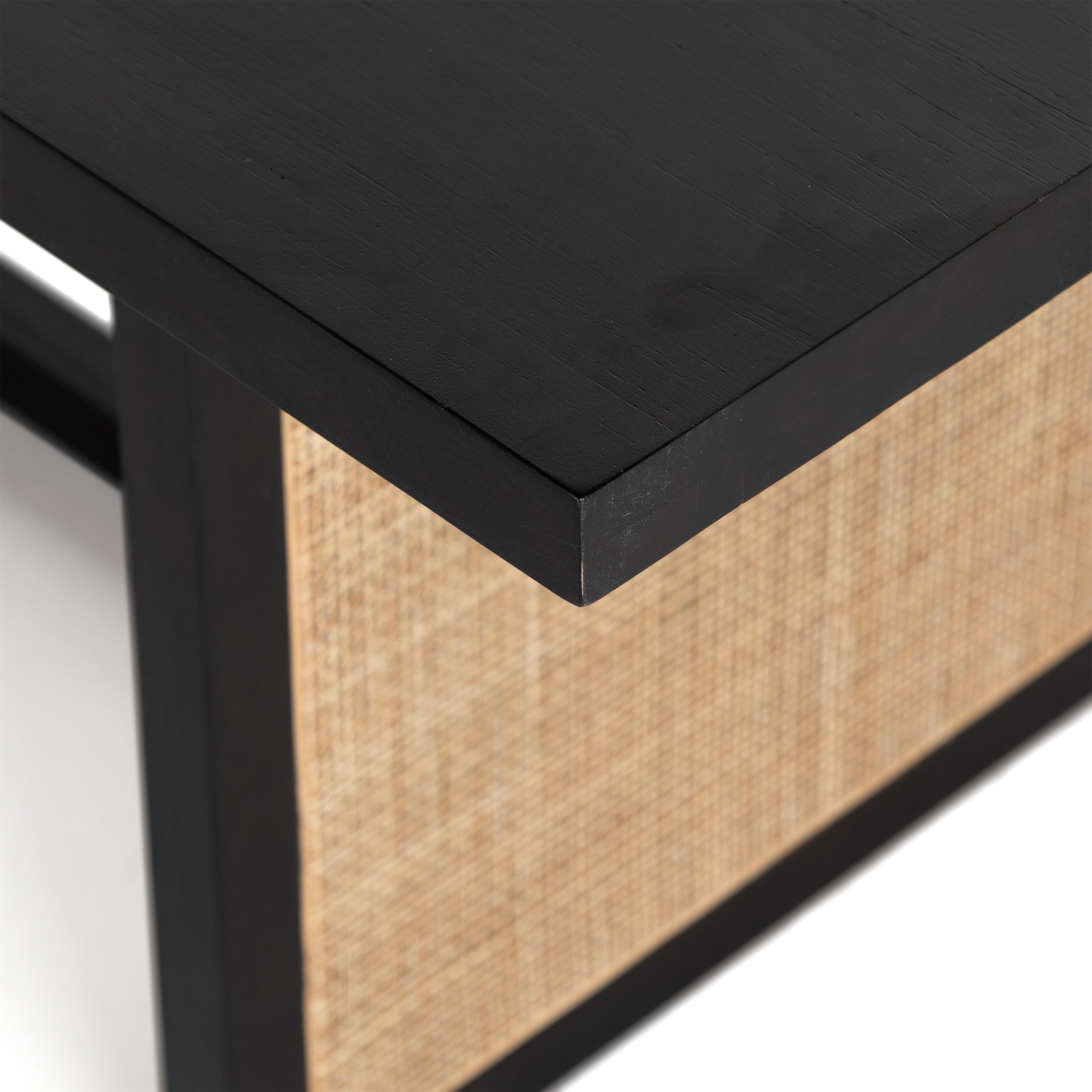 Four Hands Clarita 227888001 Clarita Dining Table Black Mango Reeds