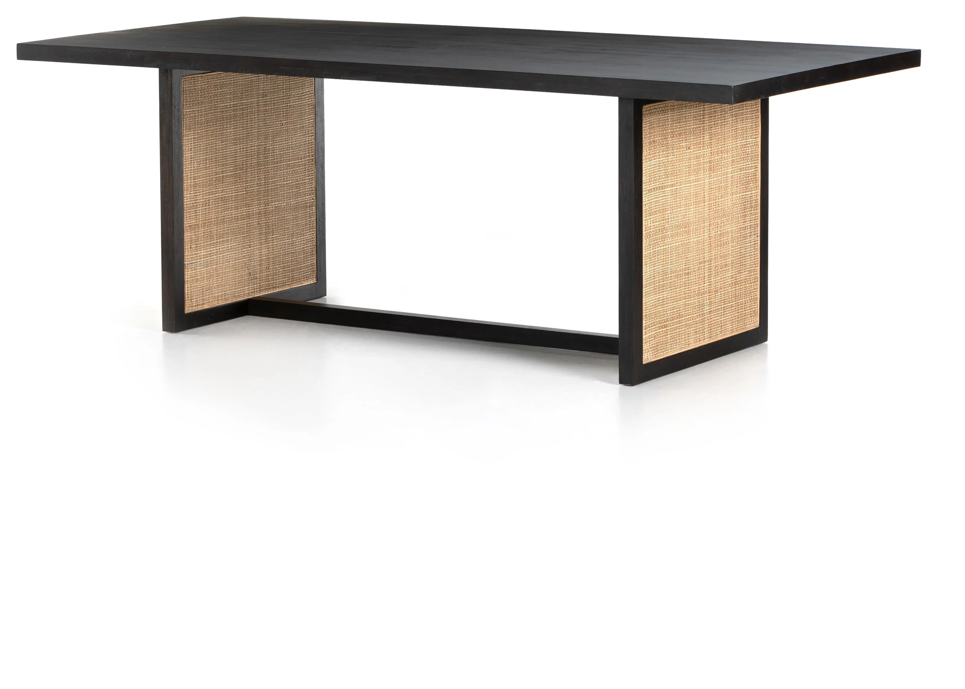 Four Hands Clarita 227888001 Clarita Dining Table Black Mango Reeds