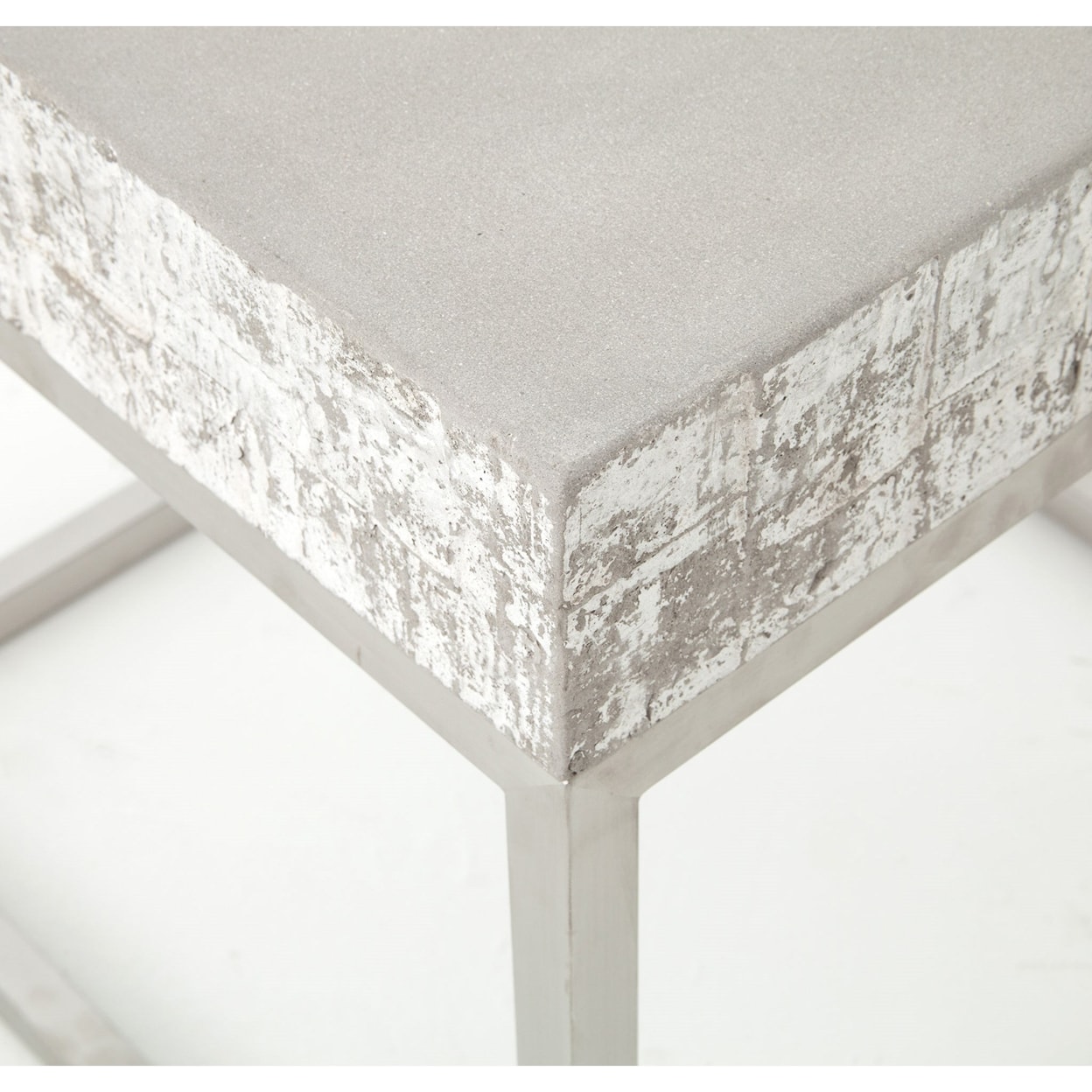 Four Hands Constantine Concrete And Chrome End Table