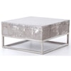 Four Hands Constantine Concrete And Chrome Coffee Table