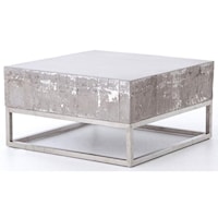 Concrete And Chrome Coffee Table