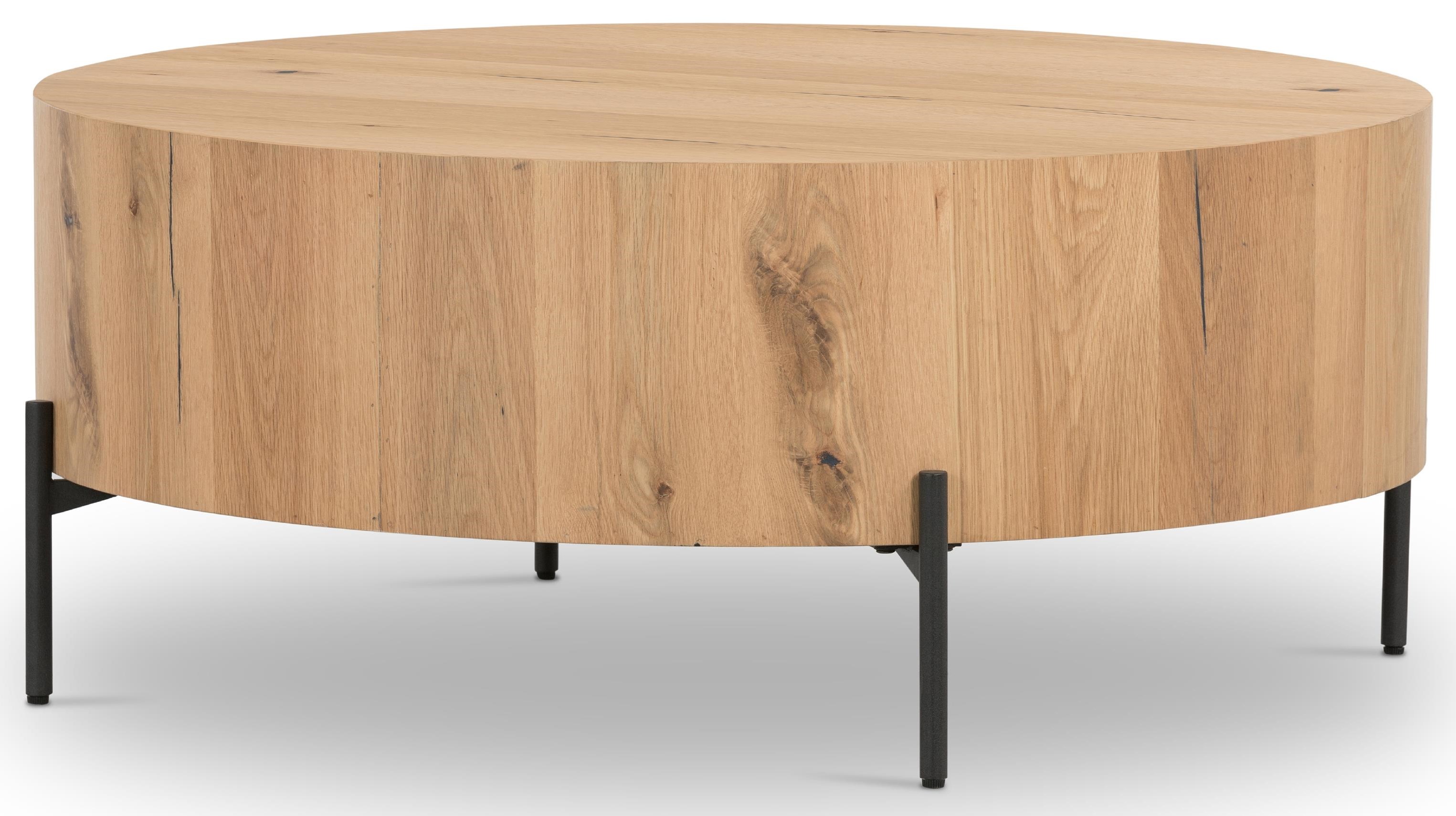 Four Hands Bina VBNA CT999 Round Ryan Coffee Table Reeds