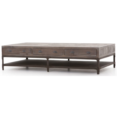 Campbell Coffee Table with Three Drawers