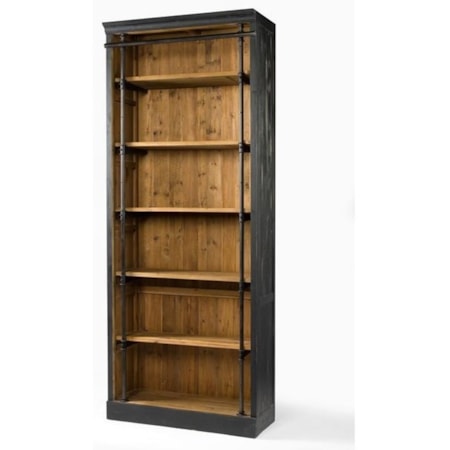 Ivy Matte Black Bookcase