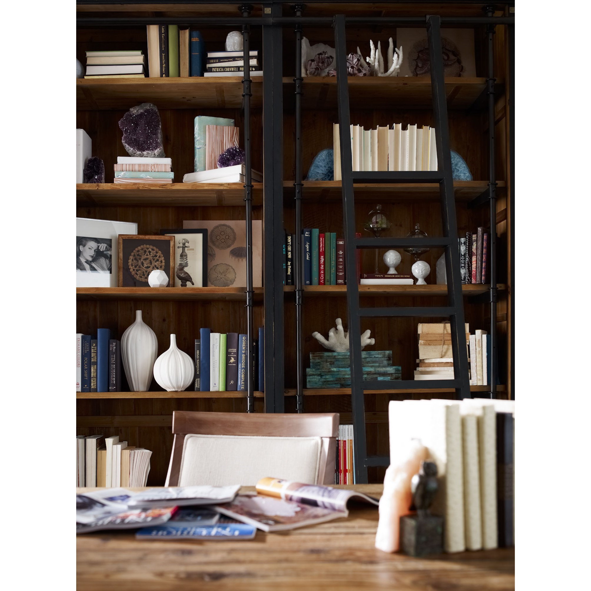 Four Hands Irondale Ivy Matte Black Bookcase