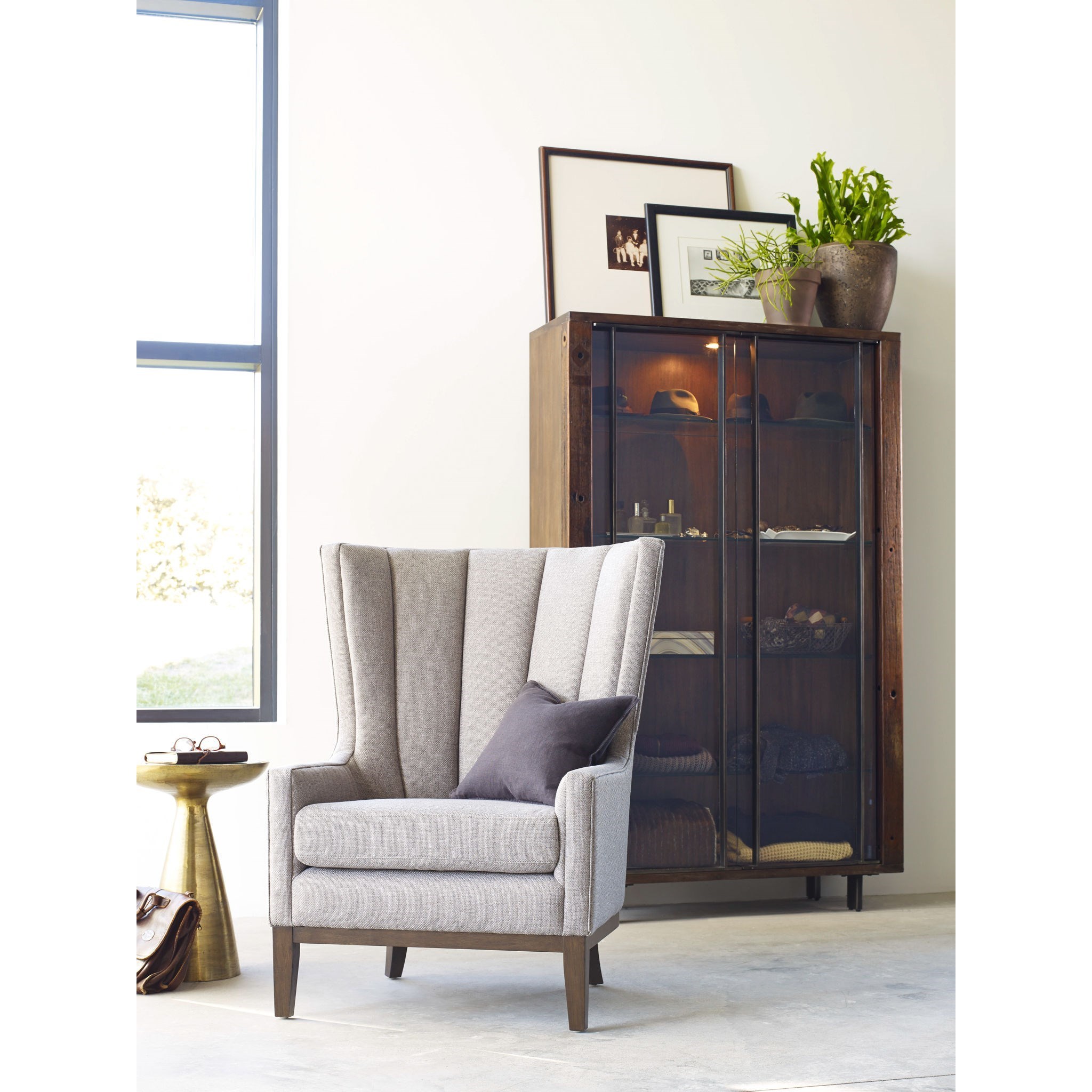 Four Hands Kensington CBBS Channeled Wing Chair