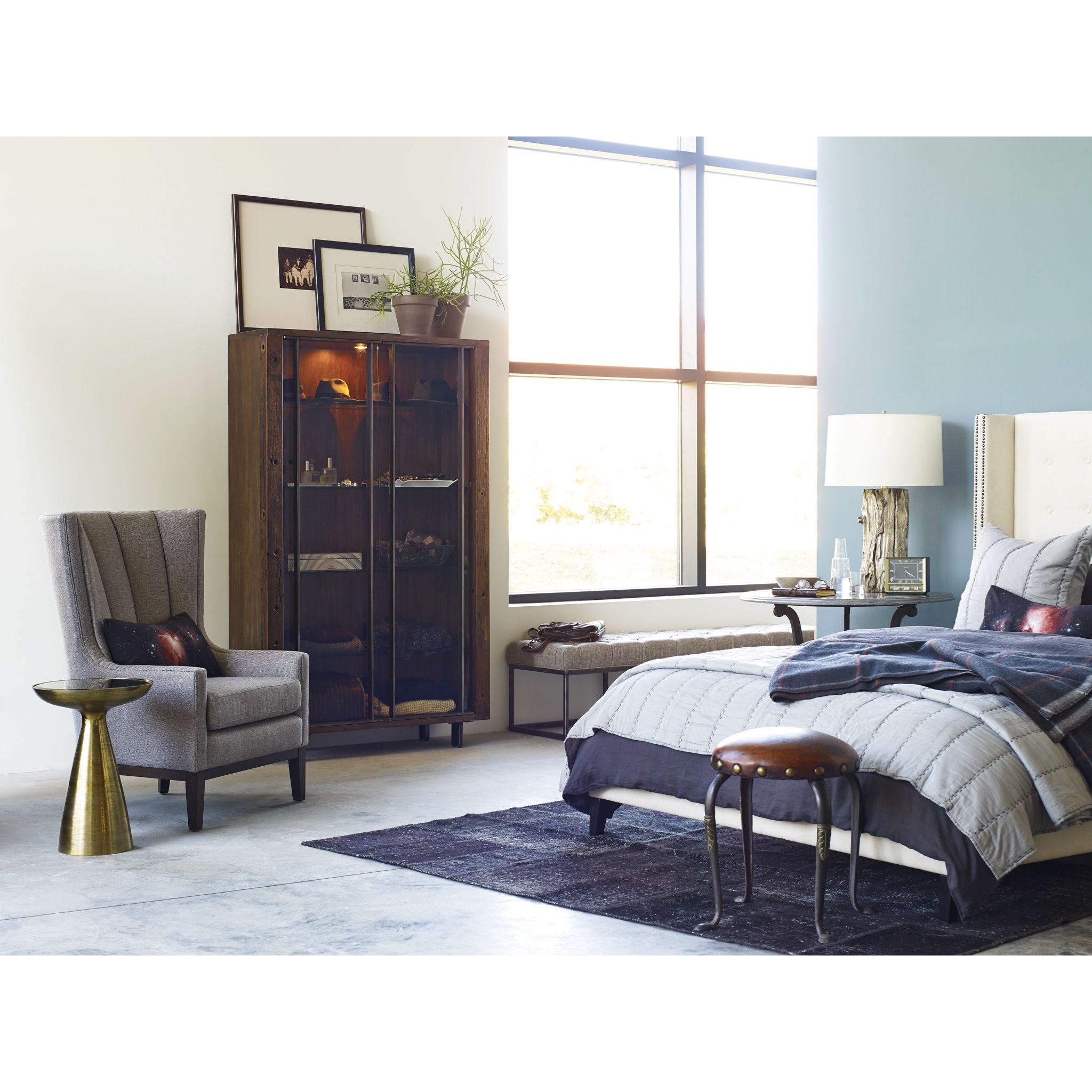 Four Hands Kensington CBBS Channeled Wing Chair