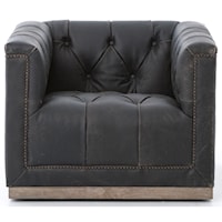 Maxx Swivel Chair with Black Upholstery