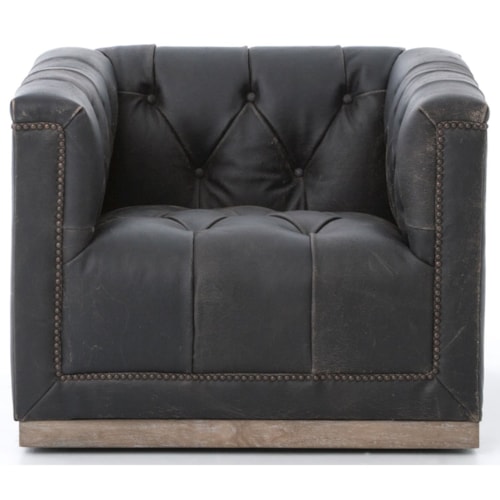 Maxx Swivel Chair with Black Upholstery
