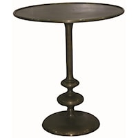 Matchstick Round Metal End Table