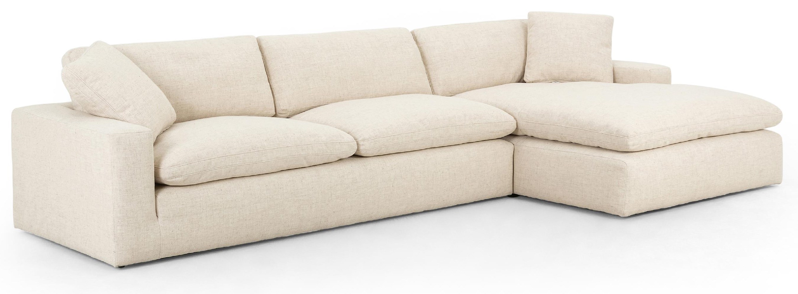 Four Hands Plume 100824009 Plume Right Arm Facing 106" Sectional