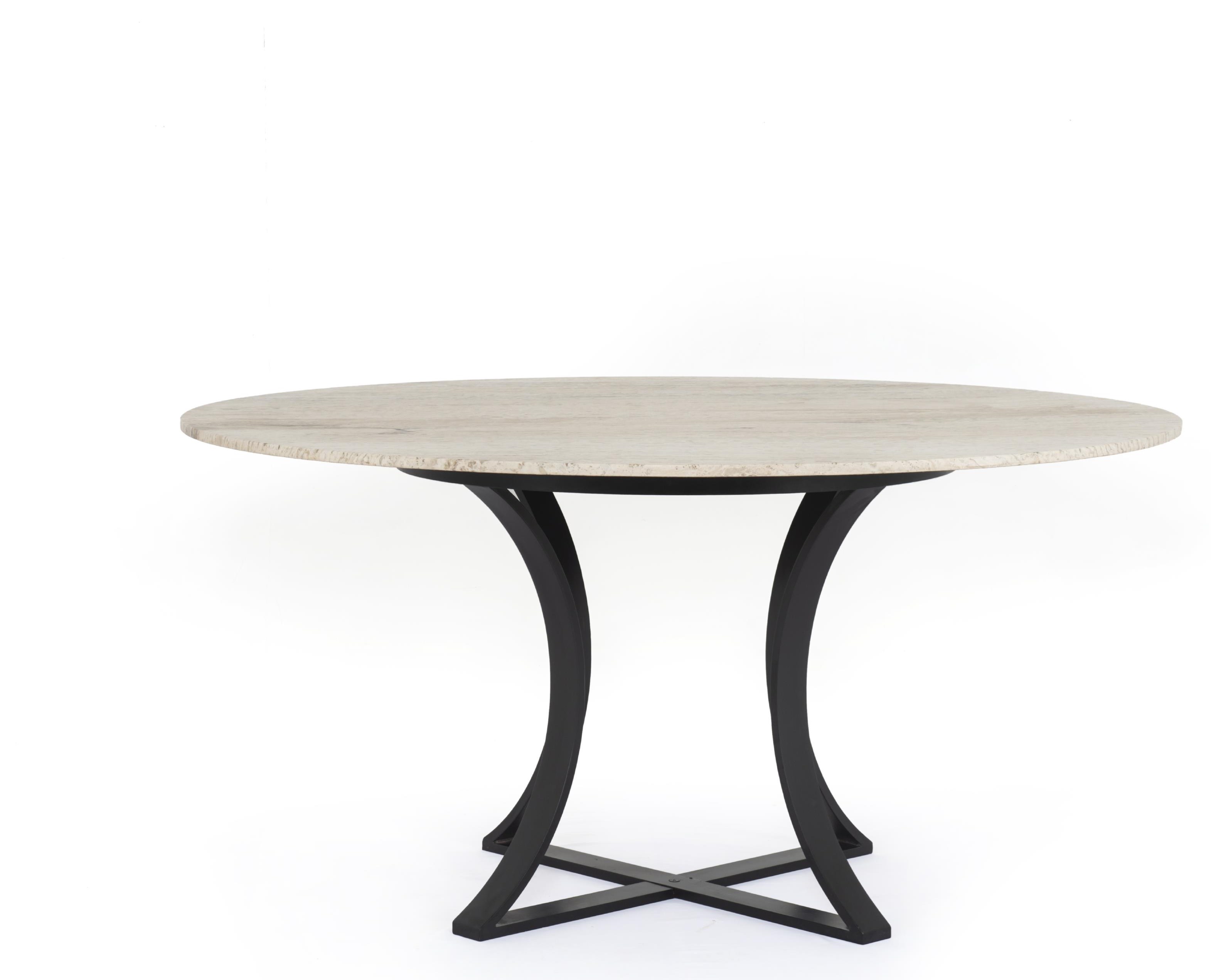 Four Hands Rockwell 106443003 Gage Dining Table White Travertine