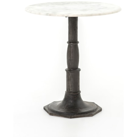 Lucy Side Table-Carbon Wash, Marble Top